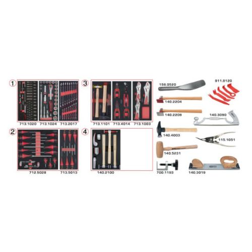 Composition d'outils pour la carrosserie 166 pièces KS TOOLS 714.0154 photo du produit Secondaire 1 L