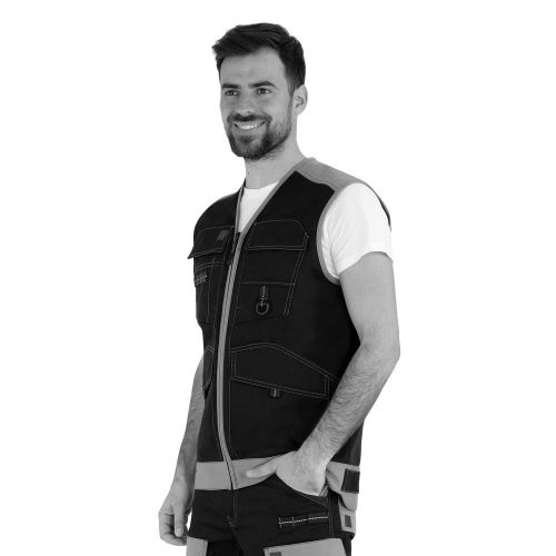 Gilet de travail TROWEL sans manches 9ATTUP noir/gris T2 - LAFONT - LA-9ATTUP-985-2 pas cher Secondaire 2 L