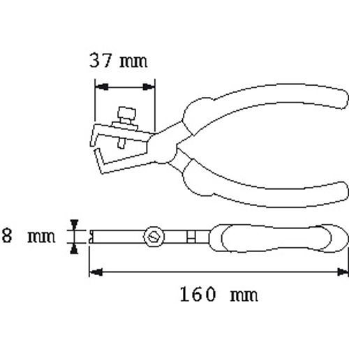 Pince à dénuder 160mm - SAM OUTILLAGE - 240-16-G pas cher Secondaire 1 L