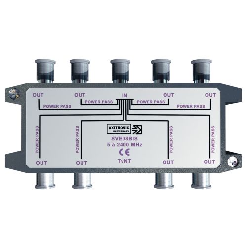 Répartiteur terrestre et satellite avec passage d'alimentation 8 sorties CAE GROUPE SVE08BIS photo du produit Principale L