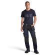 Pantalon de travail artisan + stretch bleu marine/noir T44 - BLÅKLÄDER - 159918608699C50 pas cher Secondaire 4 S