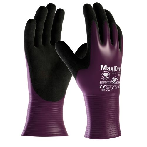 Gants tricoté Nylon/Lycra® MaxiDry® Oil™ rouge pourpre/noir T10 ATG AT056426-ZZ10DCA photo du produit Principale L