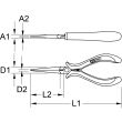 Pince à becs longs ronds lisses ESD 130 mm KS TOOLS 500.7076 photo du produit Secondaire 1 S