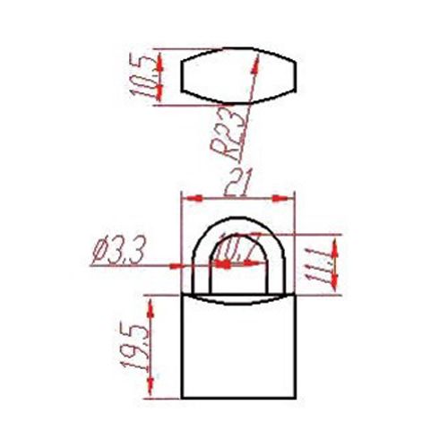 Cadenas standard laiton 20mm s'entrouvrant anse en U Héraclès I-CAD20MV photo du produit Secondaire 1 L