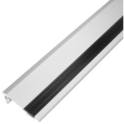 Seuil 4m aluminium anodis&eacute; argent avec bande anti d&eacute;rapant - DUVAL - PER-NA pas cher