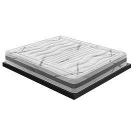 Matelas à mémoire de forme et mousse à 3 cm de mémoire I Love Sleep - housse en carbone pas cher Principale M