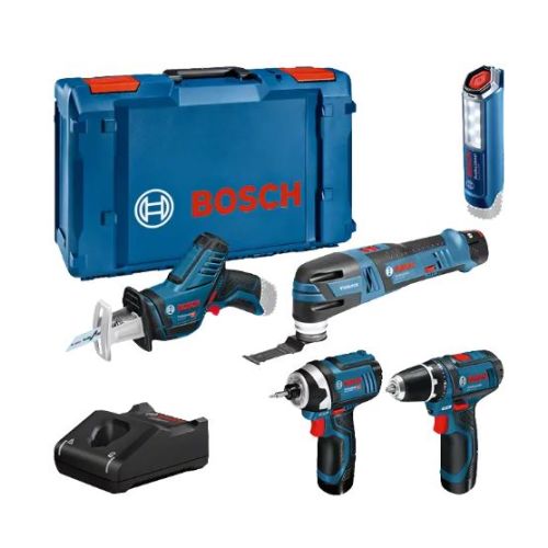 Kit 12 V 5 outils (GSR15/GWS76/GOP28/GDR105/GSA14) + 3 batteries 2 Ah + L-BOXX BOSCH 0615990N1D photo du produit Principale L