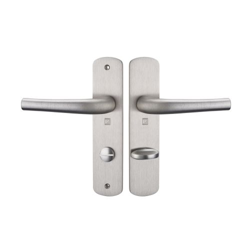 Ensemble sur plaques SALOME HOME entraxe 165mm bec de cane &agrave; condamnation F9 inox - HERACLES - B-SALOME-38 pas cher