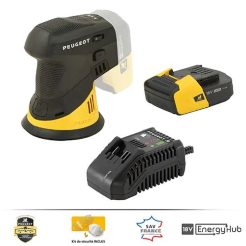 Ponceuse orbitale 18 V EnergySand-18V + batterie 2 Ah + chargeur PEUGEOT OUTILLAGE 650361 photo du produit Secondaire 1 L