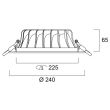 Downlight SYL-LIGHTER V2 240 mm 25 W 4000 K SYLVANIA 3031825 photo du produit Secondaire 3 S