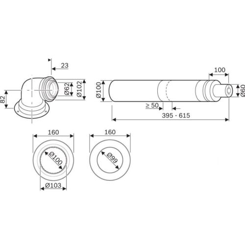 Terminal horizontal new ACLEIS/MEGALIS D60/100 - ELM LEBLANC - 7716780230 pas cher Principale L