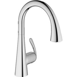 Mitigeur évier ZEDRA monocommande bec haut avec douchette extractible - GROHE - 32294001 pas cher Principale M