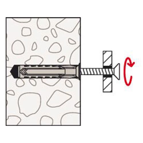 Boîte de 25 chevilles à expansion SX Plus 12X60mm - FISCHER - 568012 pas cher Secondaire 4 L