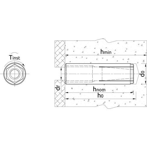 Cheville de frappe acier zinguée M10x40mm - RAWL - R-DCA-10-40 pas cher Secondaire 4 L