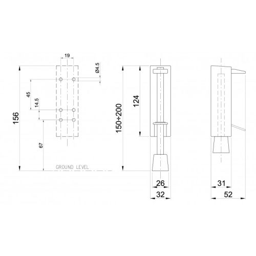 Cale-porte à pédale pour porte lourde 60kg verni bronze - IBFM - 237 pas cher Secondaire 1 L