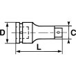 Rallonge chocs 3/4'' 100mm - SAM OUTILLAGE - NC-208 pas cher Secondaire 1 S