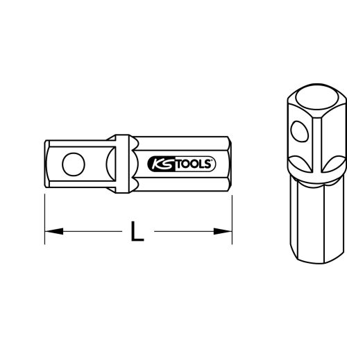 Adaptateur pour visseuse 1/4'' 1/4'' KS TOOLS 911.1452 photo du produit Secondaire 1 L