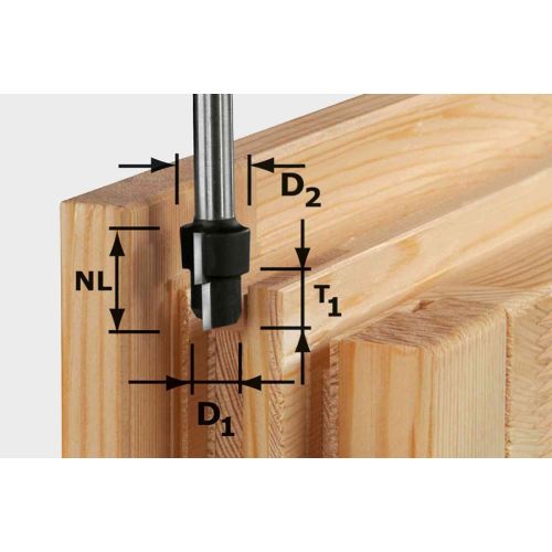 Fraise à profiler HW D16,3/12,3/9,3 S12 - FESTOOL - 492713 pas cher Principale L