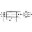 Douille à chocs 1/2'' longue 6 pans de 26mm - SAM OUTILLAGE - NS-26-L pas cher Secondaire 1 S