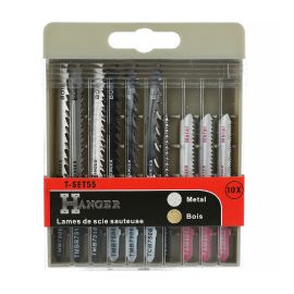 Kit de 10 lames Hanger T-SET55 pour scie sauteuse bois et métal - 150290 photo du produit Principale M