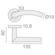 Béquille double JADE sur rosace bec de cane inox 1494 - HERACLES - B-INOX-04 pas cher Secondaire 5 S