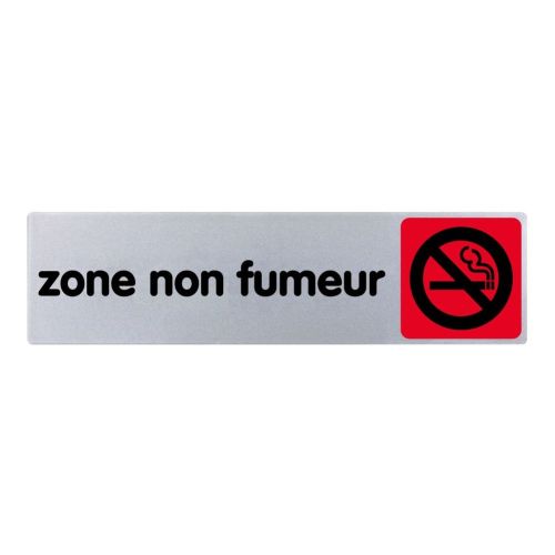 Plaque de signalisation Zone non-fumeur 170x40mm - NOVAP - 4033778 pas cher