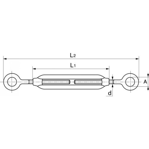 Tendeur &agrave; &oelig;il inox A4 diam&egrave;tre 6 mm bo&icirc;te de 5 ACTON 649336 photo du produit Secondaire 1 L