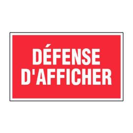 Panneau ''D&eacute;fense d'afficher'' Novap rigide 330 x 200 mm - 4160221 pas cher Principale M
