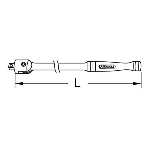 Poignée articulée ULTIMATE longues 1/2'' 380 mm KS TOOLS 922.1302 photo du produit Secondaire 1 L