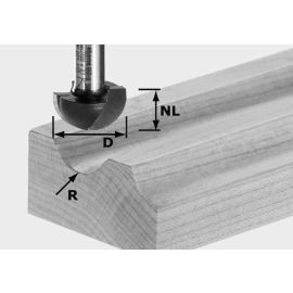 Fraise à gorge creuse Festool HW S8 R9,7 - 490986 pas cher Principale M