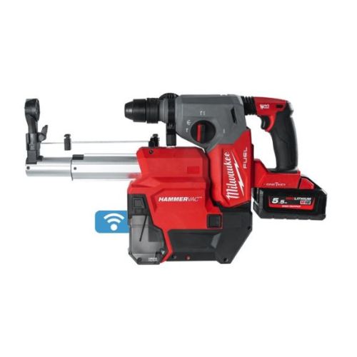 Perforateur SDS Plus 18 V M18 ONEFHXDEL-552C + 2 batteries 5,5 Ah + chargeur + système d'aspiration + coffret MILWAUKEE 4933478506 photo du produit