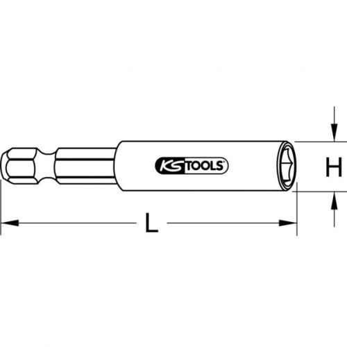 Porte-embout magnétique 1/4'' L 50 mm KS TOOLS 514.1102 - - 514.1102