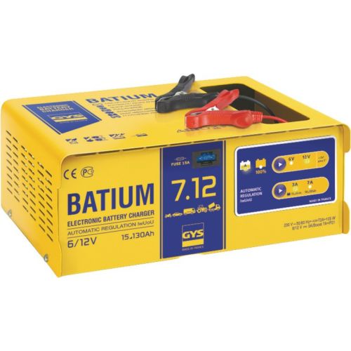 Chargeur automatique BATIUM 7.12 6/12V - GYS - 024496 pas cher