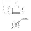 Cartouche céramique pour mitigeur monocommande PRESTO 70754 photo du produit Secondaire 1 S