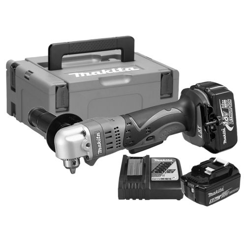 Perceuse visseuse d'angle 18V Li-Ion LXT + 2 batteries 5Ah  + chargeur en coffret MAKPAC - MAKITA - DDA350RTJ pas cher