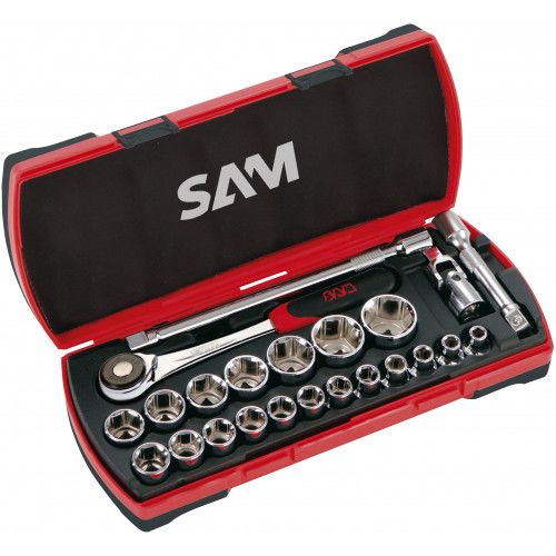 Coffret douilles et accessoires 1/2'' 23 outils SAM OUTILLAGE 75-SH23 photo du produit Principale L