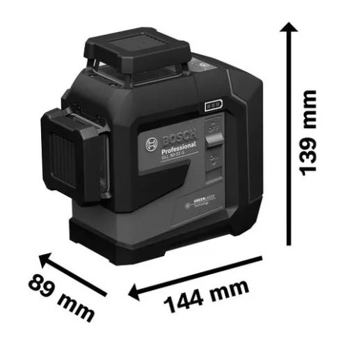 Laser lignes 3,7V GLL 80-33 G Professional (sans batterie ni chargeur) + 4 piles AA LR6 - BOSCH - 0601065500 pas cher Secondaire 3 L