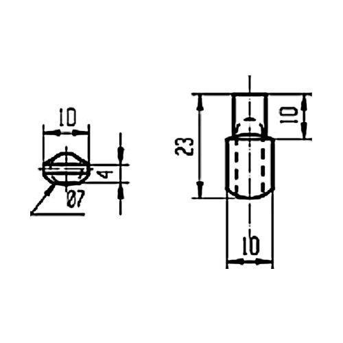 Taquet étagère pour douille cannelée tige diamètre 7mm - MONIN - 521010 pas cher Secondaire 1 L