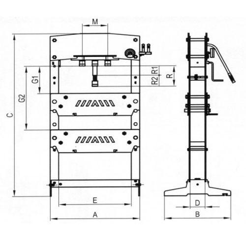 Presse hydraulique à colonnes 30T - SAM OUTILLAGE - HP-30-A pas cher Secondaire 1 L