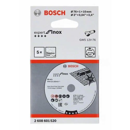 Disques à tronçonner Expert for Inox 76mm - BOSCH - 2608601520 pas cher Secondaire 3 L