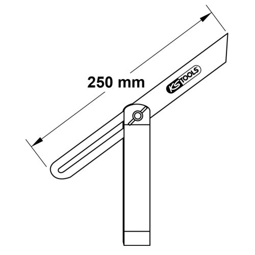 Fausse équerre à coulisse L250mm - KS TOOLS - 300.0230 pas cher Secondaire 5 L