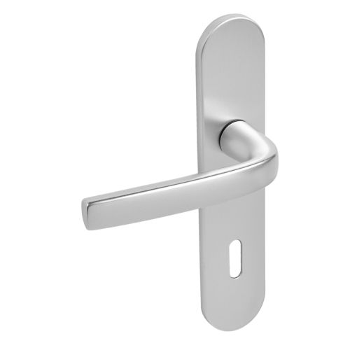 Ensemble sur plaques Logio entraxe 195mm type CLE L finition argent - VACHETTE - 200808 pas cher