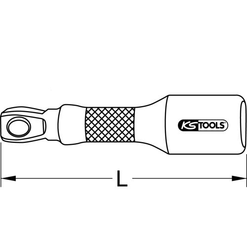 Rallonge articulée ULTIMATE angulaire 8° 1/2'' 75 mm KS TOOLS 922.1267 photo du produit Secondaire 1 L