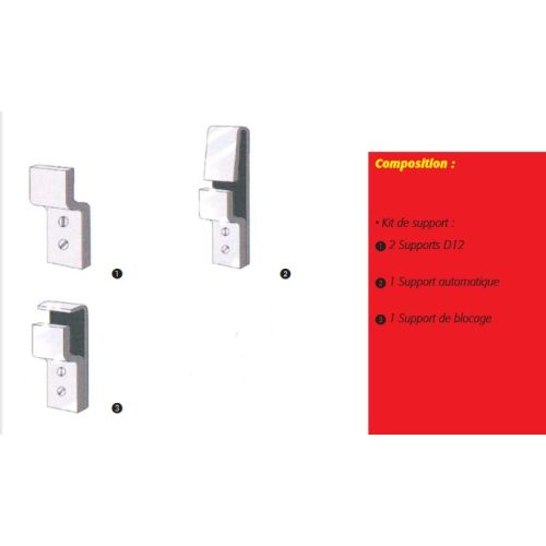 Jeu de supports pour barre de sécurité photo du produit Secondaire 1 L