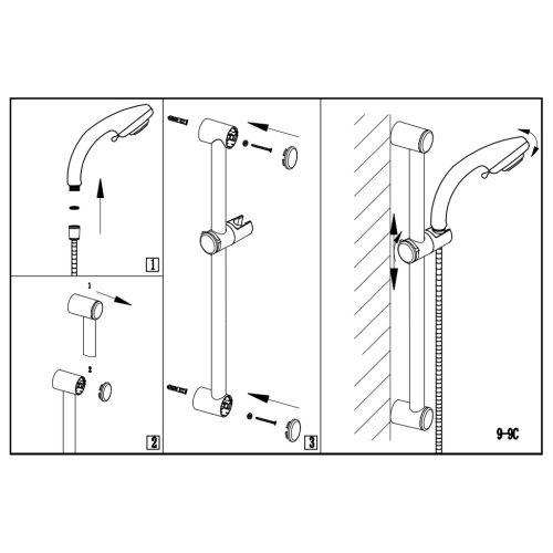 Barre de douche monojet NOVA GARIS H02-BAR60MJ photo du produit Secondaire 6 L