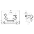 Mitigeur de douche thermostatique mural POLO chromé - ROCA - WM3140T3ZC0C300 pas cher Secondaire 1 S