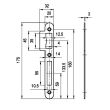 Gâche double empennages pour serrure monopoints à larder NF et NFQC inox Héraclès I-L999-GH2IX photo du produit