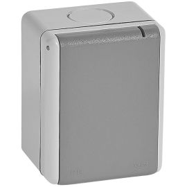Prise étanche PLEXO Legrand 3P+T 32 A complet saillie gris - 055875 pas cher Principale M