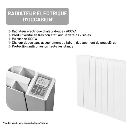 Radiateur connecté - atlantic galapagos - horizontal -1250w