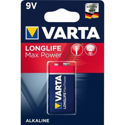 Blister de 1 pile LONGLIFE Max Power 6LR61 9 V VARTA 4722110401 photo du produit Secondaire 4 L